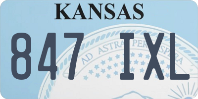KS license plate 847IXL