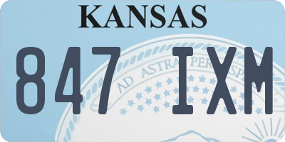 KS license plate 847IXM