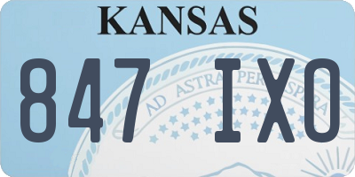 KS license plate 847IXO