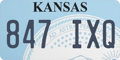KS license plate 847IXQ