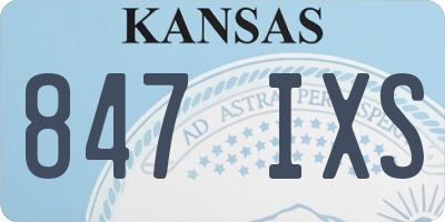KS license plate 847IXS