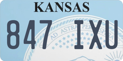 KS license plate 847IXU