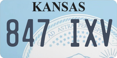 KS license plate 847IXV