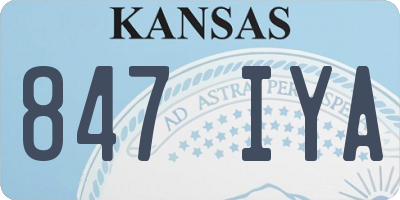 KS license plate 847IYA