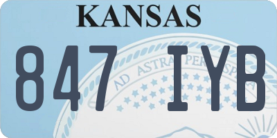 KS license plate 847IYB