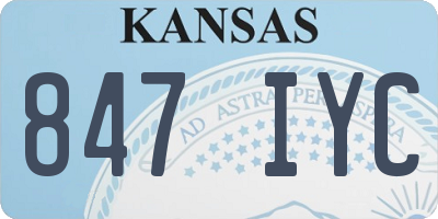 KS license plate 847IYC
