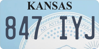 KS license plate 847IYJ