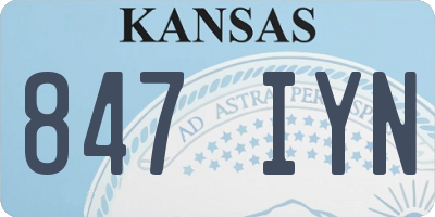 KS license plate 847IYN