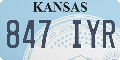 KS license plate 847IYR
