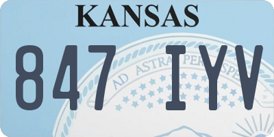 KS license plate 847IYV