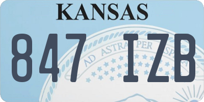 KS license plate 847IZB