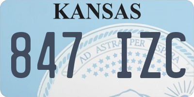 KS license plate 847IZC