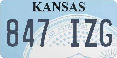 KS license plate 847IZG