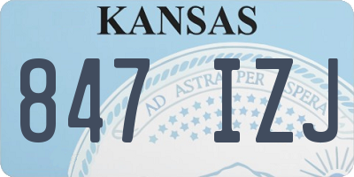 KS license plate 847IZJ