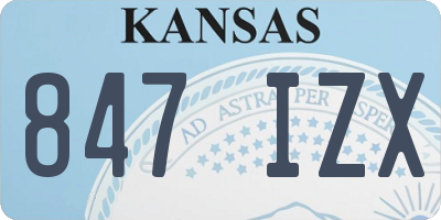 KS license plate 847IZX