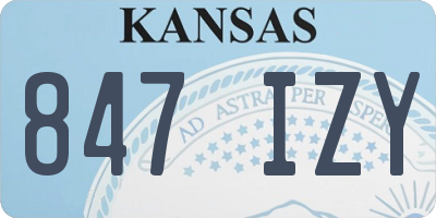 KS license plate 847IZY