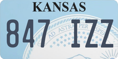 KS license plate 847IZZ