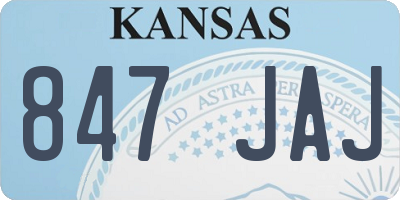 KS license plate 847JAJ