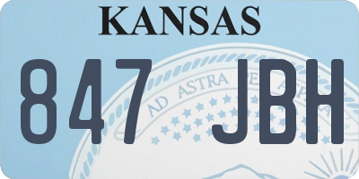 KS license plate 847JBH