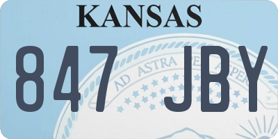 KS license plate 847JBY