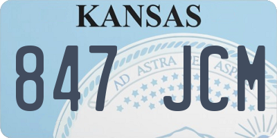 KS license plate 847JCM
