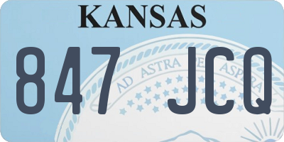 KS license plate 847JCQ
