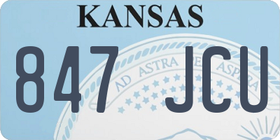 KS license plate 847JCU
