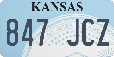 KS license plate 847JCZ