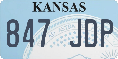 KS license plate 847JDP