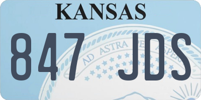 KS license plate 847JDS