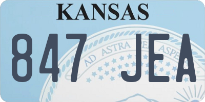 KS license plate 847JEA