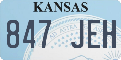 KS license plate 847JEH