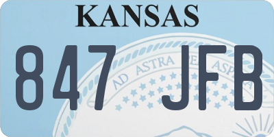 KS license plate 847JFB
