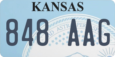 KS license plate 848AAG