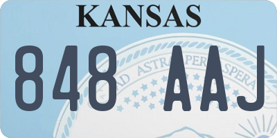 KS license plate 848AAJ