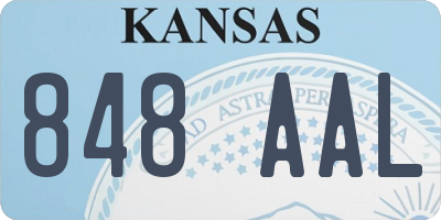 KS license plate 848AAL