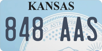 KS license plate 848AAS