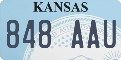 KS license plate 848AAU