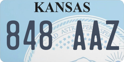 KS license plate 848AAZ