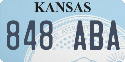 KS license plate 848ABA