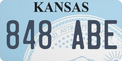 KS license plate 848ABE