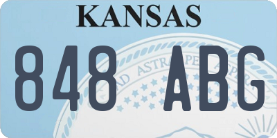 KS license plate 848ABG