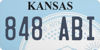 KS license plate 848ABI