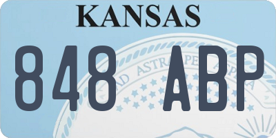 KS license plate 848ABP