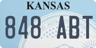 KS license plate 848ABT