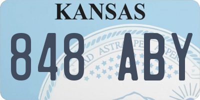 KS license plate 848ABY