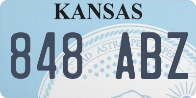 KS license plate 848ABZ