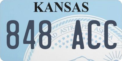KS license plate 848ACC