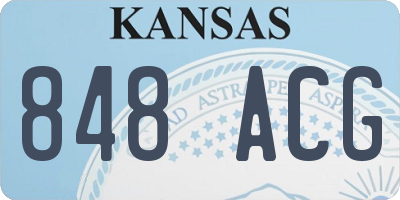 KS license plate 848ACG