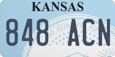 KS license plate 848ACN